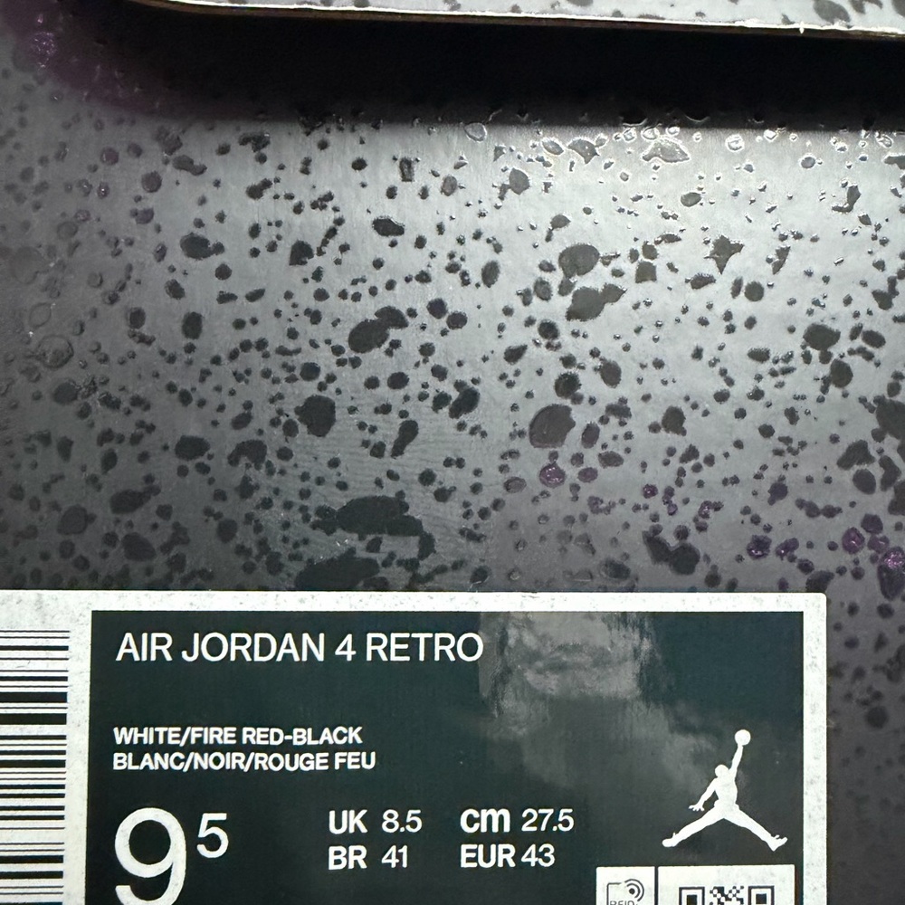 Air Jordan Retro 4 Red Cement Size 9.5 - Picture 7 of 8